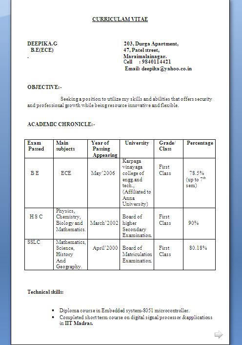 Sample resume for physics teachers